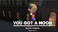 Mario getting one of the Metro Kingdom's Moons.