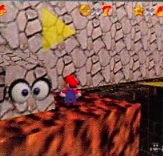 Mario near a Pushy Wall.