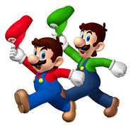 Luigi with Mario