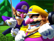 Warily y Waluigi en Mario Golf: Toadstool Tour