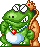 Wart's sprite for Super Mario Bros. 2