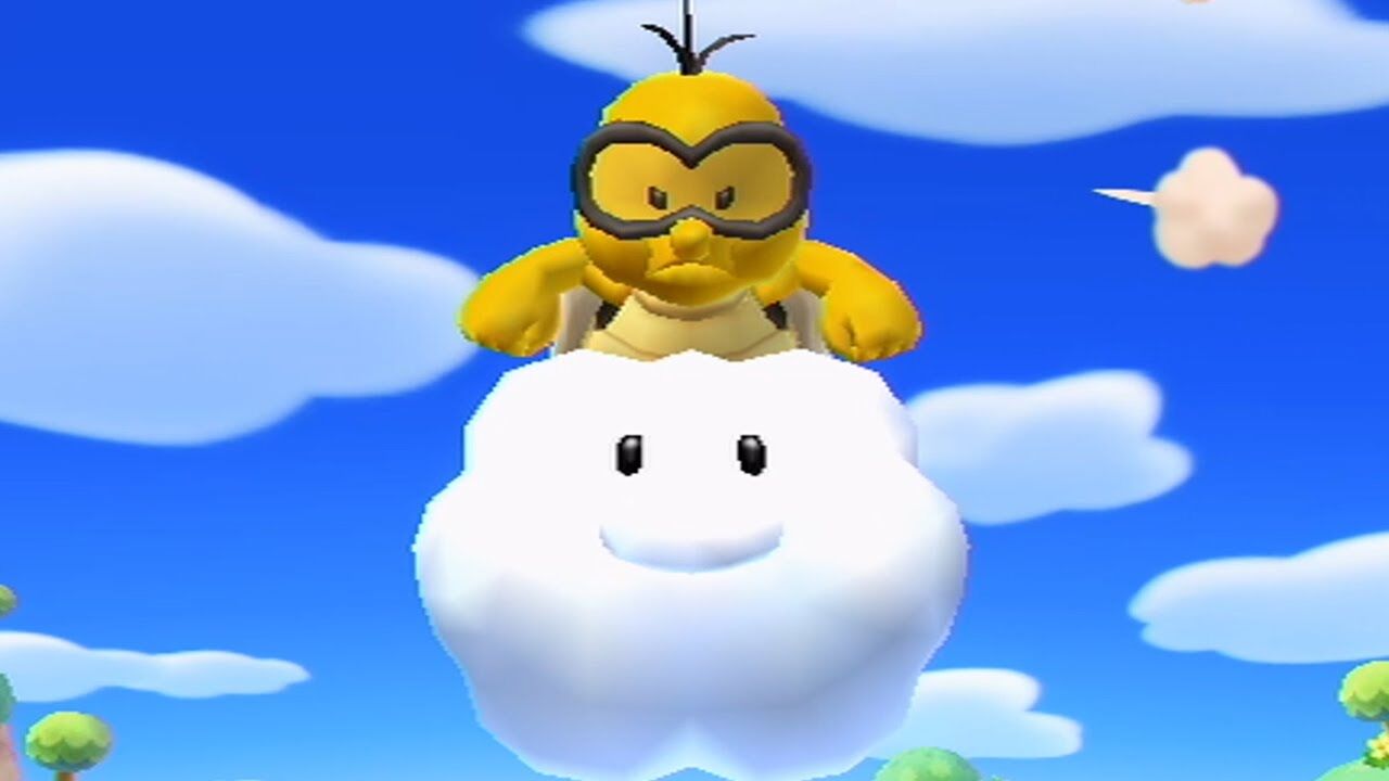 Super Mario Angry Lakitu With Spiny Yoshi's Island Level 