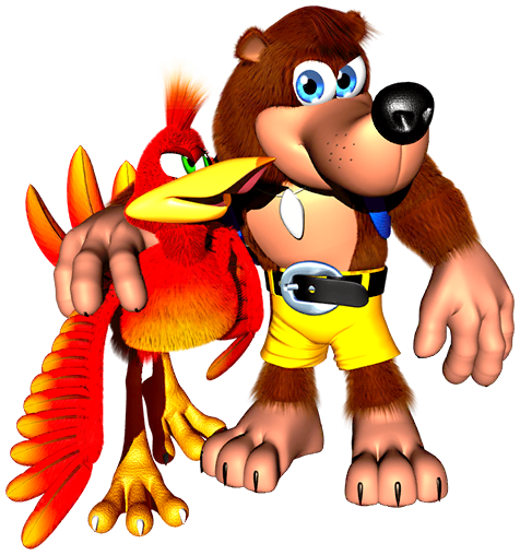 Banjo Kazooie in Super Mario 64: Whomp's Fortress - N64 Squid