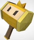  transforms into a giant hammer to hit  with.