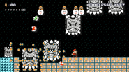 Rocas Picudas en un nivel creado en Super Mario Maker