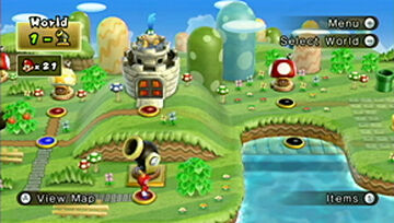 World 1 Cannon New Super Mario Bros. Wii MarioWiki Fandom