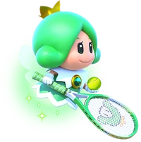 Green Sprixie Princess, from Mario Tennis: Ultra Smash artwork