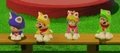 Mario, Luigi, Blauer Toad & Peach in der Glückskatzen-Verwandlung
