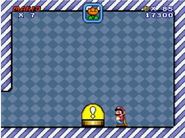 Mario devant un interrupteur ! jaune