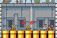 Super Mario World: Super Mario Advance 2 screenshot of the boss fight