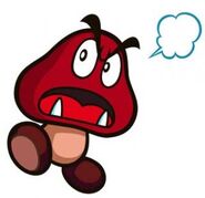 Artwork de un Goomba enfadado de Super Princess Peach