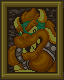 Bowser's portrait's sprite for Super Mario Bros. and Super Mario Bros.: The Lost Levels