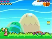 Gameplay screenshot of Peach in the first level, 
