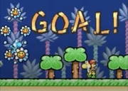 The Cyan Yoshi passes  to the Yellow Yoshi.