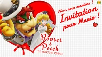 Invitation au mariage de Bowser et Peach pour Mario