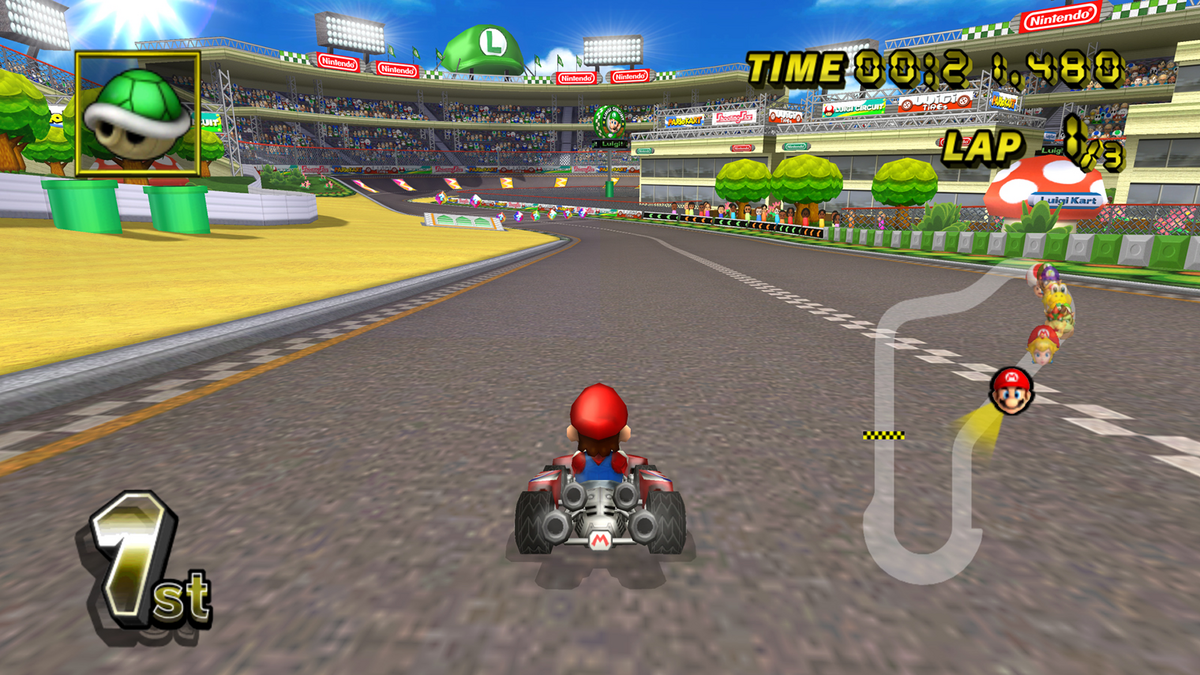 luigi circuit mario kart wii gameplay