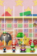 A Luigi toy in the Connect the Characters minigame.