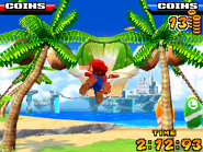 Mario Hoops 3-on-3 screenshot of Mario dunking the ball