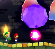 Mario and Luigi encountering a Nightmare Chunk