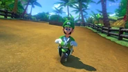 Luigi s'approchant de la fin de la course