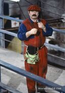 Mario in the 1993 live-actionSuper Mario Bros. film, portrayed by the late Bob Hoskins.