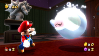 Mario facing Boo SMG