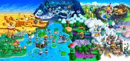 Map of the Mushroom Kingdom.