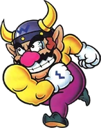 Wario Taureau exécutant une attaque éclair pour Virtual Boy Wario Land.