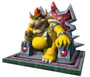 Bowser belo e tranquilo em seu trono