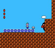World 1-1 in the NES version of Super Mario Bros. 2.