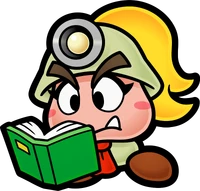 Artwork de Goomarina leyendo en Papee Mario: La Puerta Milenaria