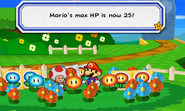 Mario just getting the Hp-Up Heart in Bouquet Gardens.