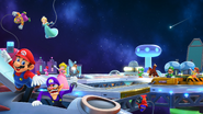 Écran-titre du plateau dans Mario Party Superstars.
