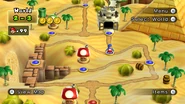 The world map in New Super Mario Bros. Wii