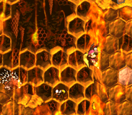 DKC2 Screenshot Wespenfalle 6.png (37 KB) Die Kongs an einer Honigwand