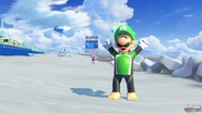 Luigi surfing suit