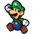 Luigi em Super Paper Mario.