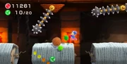 Two Ball 'n' Chains near Yoshi.