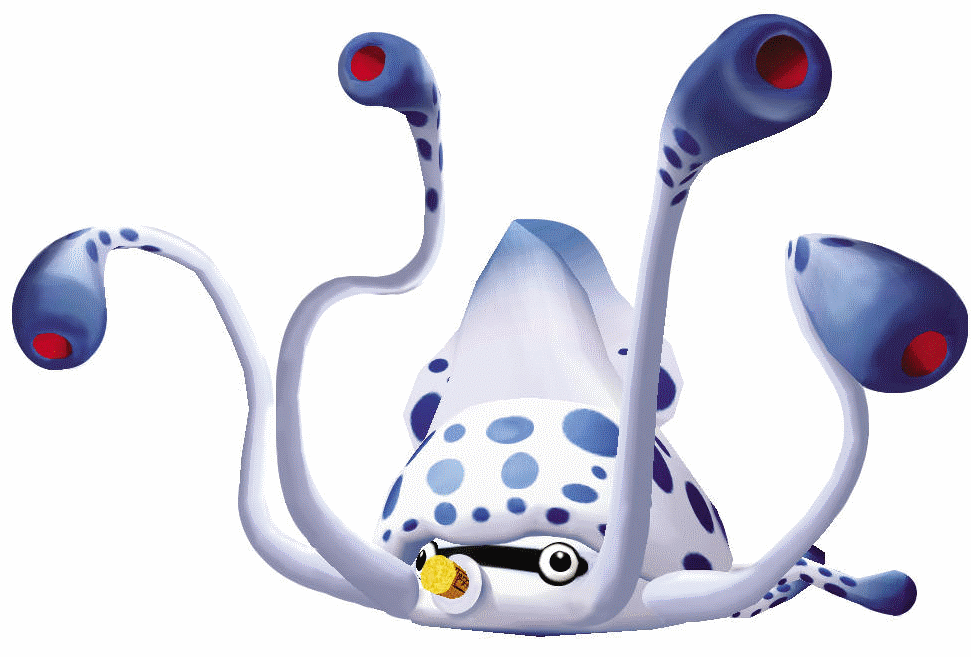 Gooper Blooper's first appearance is in Super Mario Sunshine in Ricco Harbor...