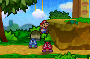 Mario Attacking Red Goomba