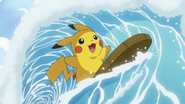 Pikachu surfeando