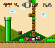 DonutPlains1SMW.gif (7 KB) Mario with a Key in Donut Plains 1.