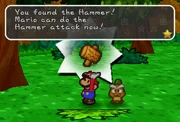Mario finding Goompa's hammer