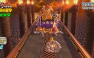 Bowser throwing Kick Bombs during his boss fight.