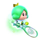 MTUS Artwork Grüne Feenprinzessin.png (4,22 MB) Die grüne Feenprinzessin aus Mario Tennis: Ultra Smash