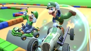 Luigi und Luigi (klassisch) in Mario Kart Tour