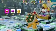 Bowser chooses a Mushroom, Poison Mushroom or a Golden Mushroom.