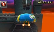 Yoshi gliding into the spiral tower.