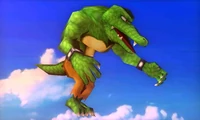 A green Kritter in the Smash Run mode of Super Smash Bros