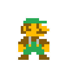 Pixel-Luigi laal